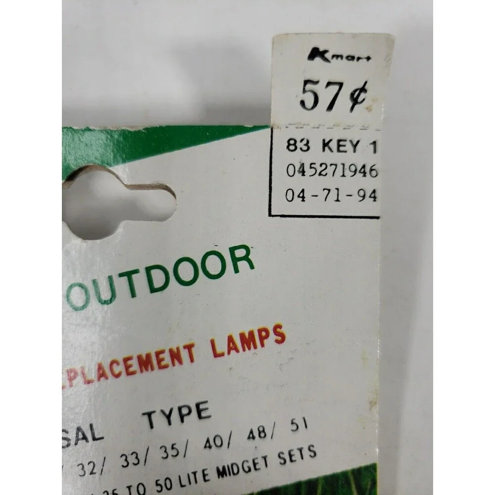 Miniature Replacement 10 Lamps Indoor Outdoor Universal Type Christmas Kmart VTG